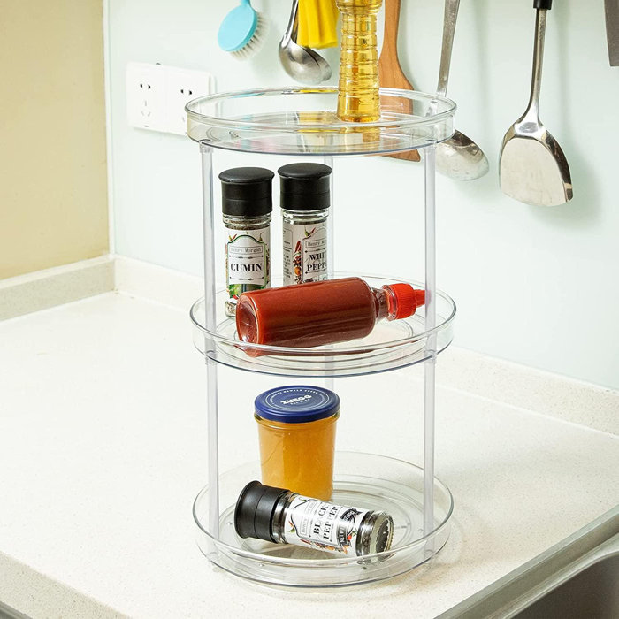 Rebrilliant 3 Tier Lazy Susan Organizer Spice Rack Organizer